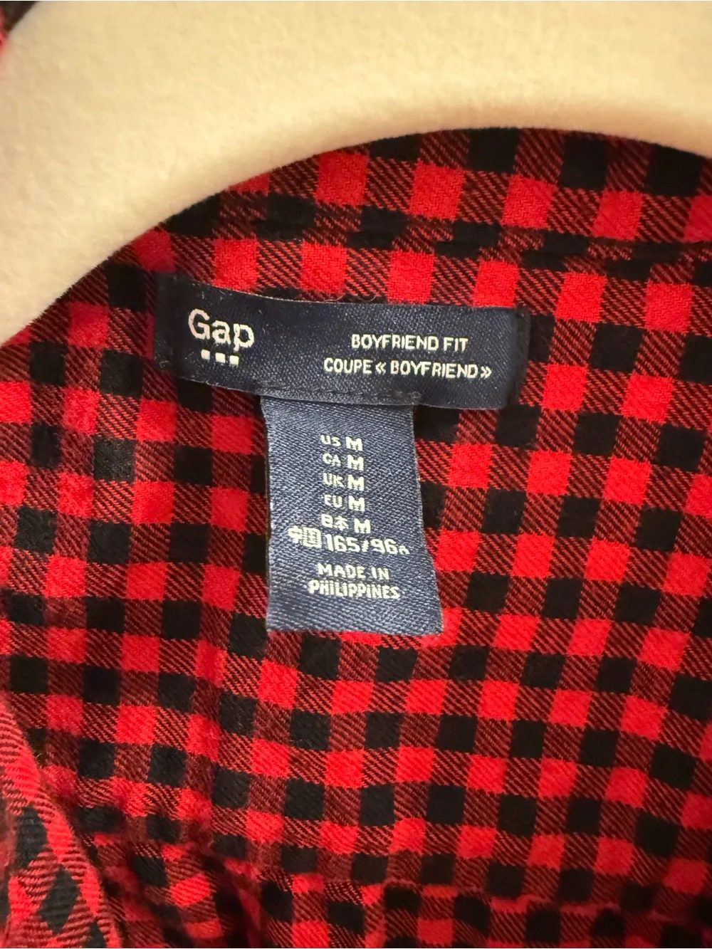 GAP Red and Black Check Button-Down Shirt - Picture 4 of 4